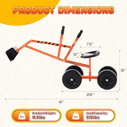 Kids Excavator Ride On Beach Toys