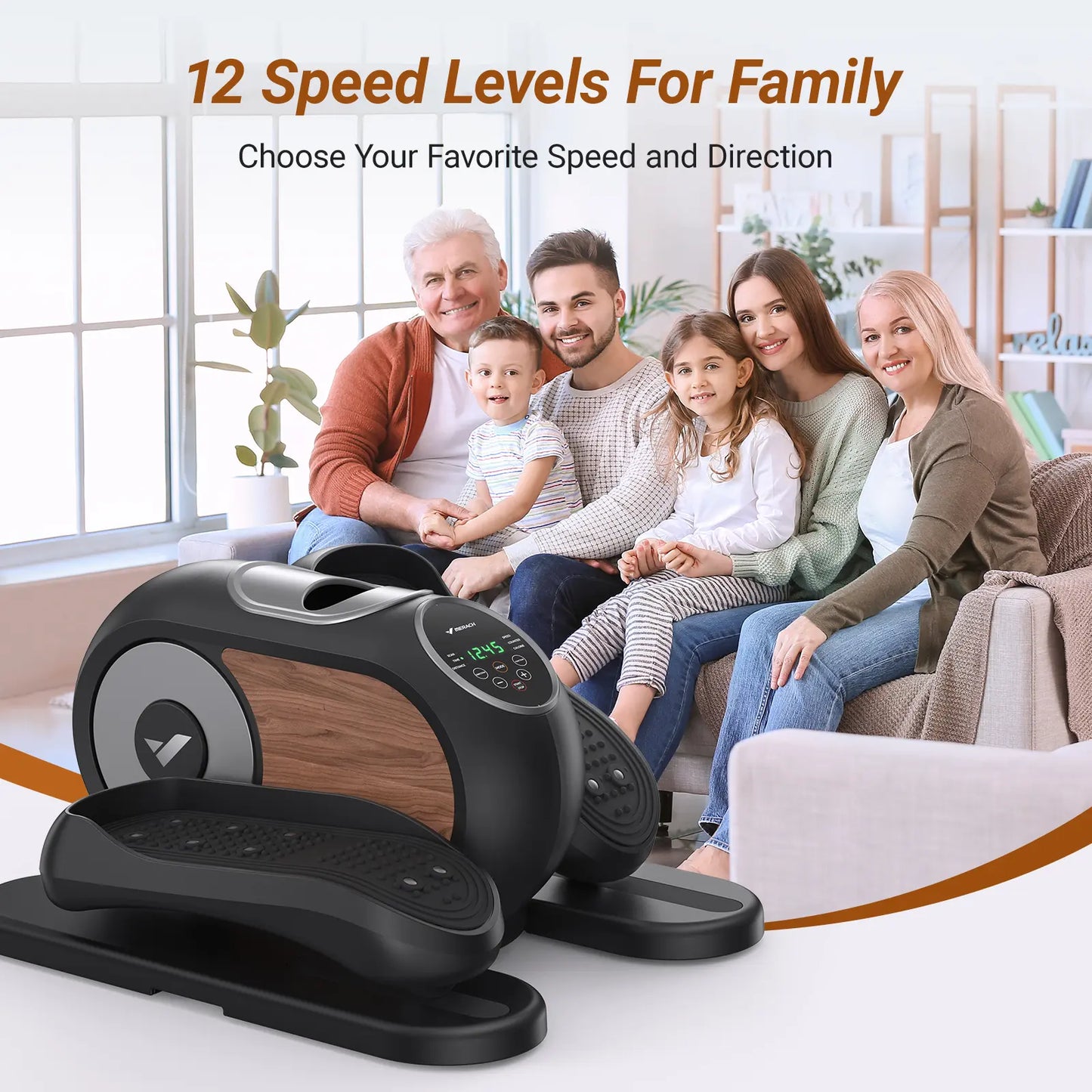 MERACH Under Desk Elliptical, Leg Exerciser While Sitting for Seniors