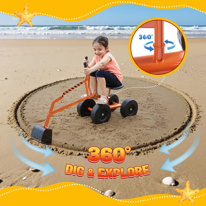 Kids Excavator Ride On Beach Toys