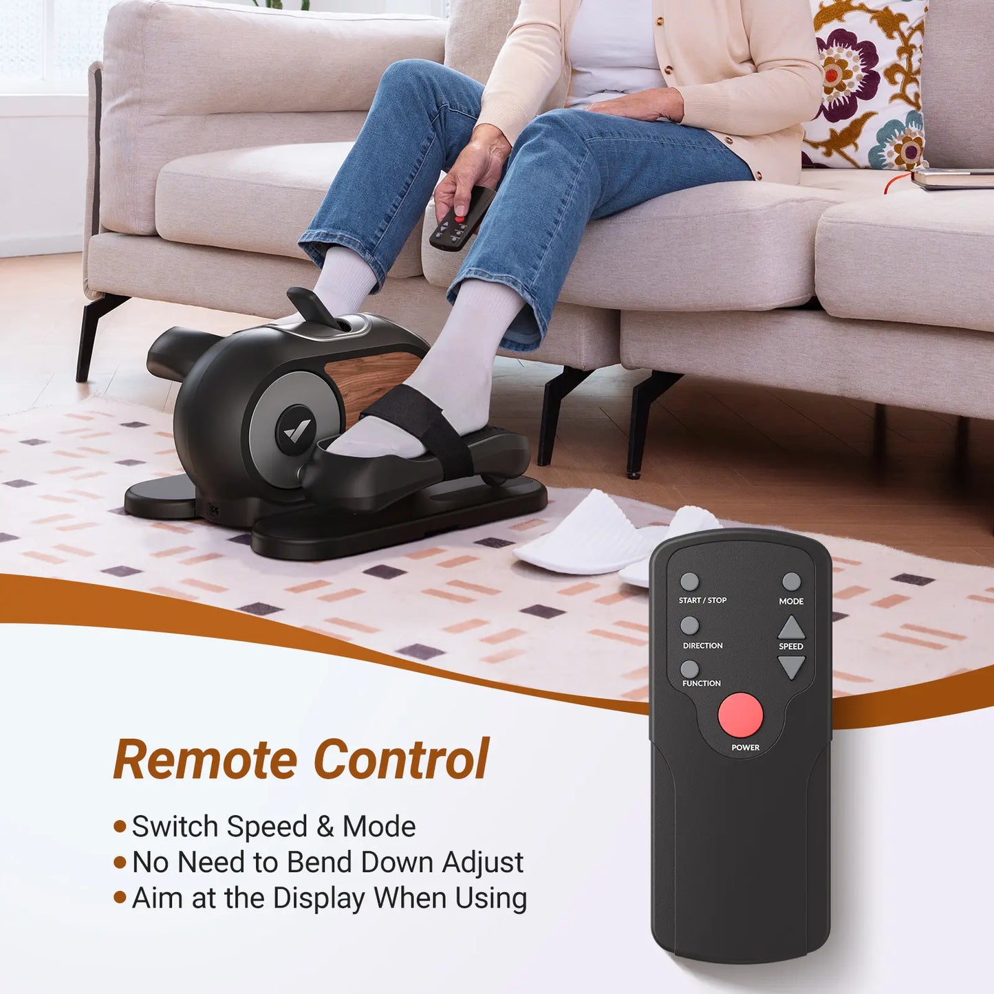 MERACH Under Desk Elliptical, Leg Exerciser While Sitting for Seniors